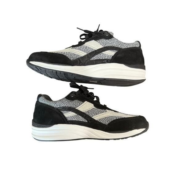 SAS Journey Mesh Sneakers Men 10 Black Suede Lace Up Athletic Comfort Shoes - Picture 6 of 12